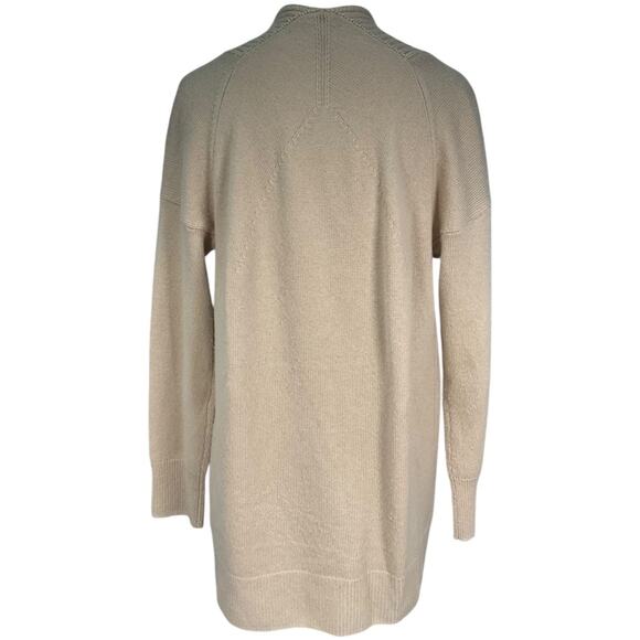 Vince Rib Placket Wool & Cashmere Blend Cardigan in Camel Size XS Soft Cozy Long - Picture 2 of 11